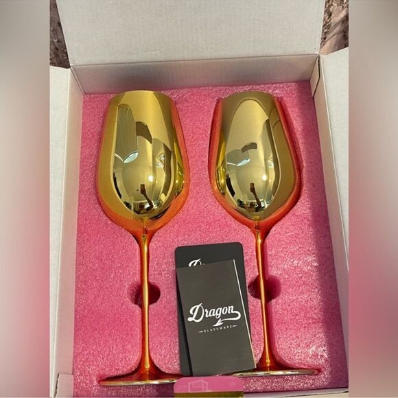 BARBIE DREAMHOUSE GOLD WINE GLASSES - Picture 5 of 11